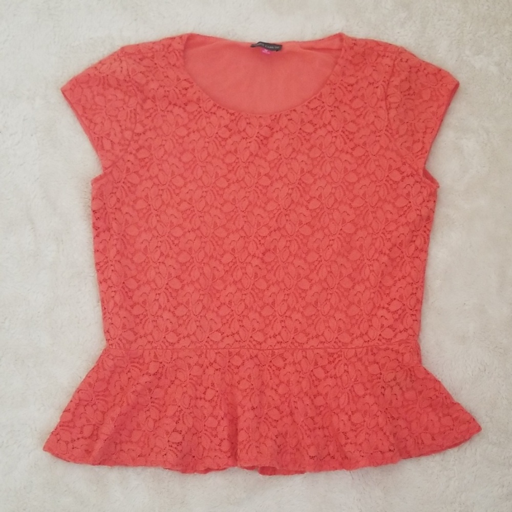 Vince Camuto peach peplum blouse